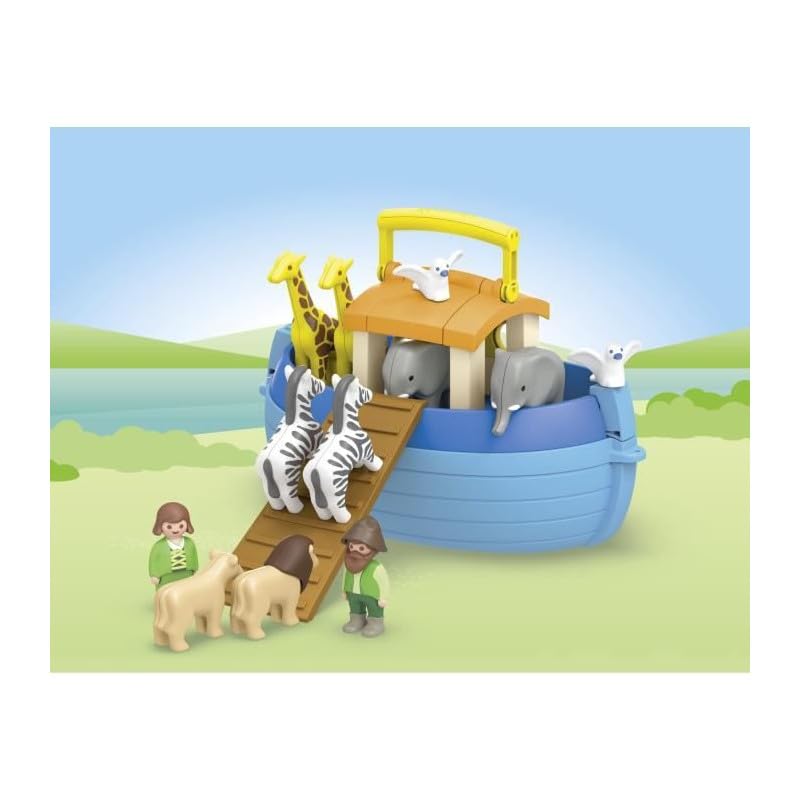 PLAYMOBIL JUNIOR | Tierpension mit Futterspender | nachhaltiges Spielzeug aus biobasierten Kunststoffen | für Kinder ab 1 Jahr | 71690