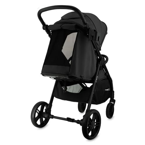 MoMi Kinderbuggy CLARA, Kinderwagen ab dem 6. Lebensmonat, bis 22 kg Körpergewicht, 5-Punkt-Sicherheitsgurt, Fußsack, Getränkehalter, Einkaufskorb, Wickeltasche, Insekten- und Regenschutz