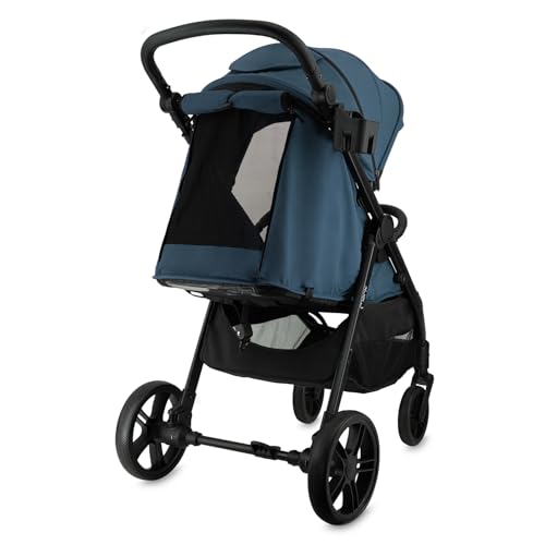 MoMi Kinderbuggy CLARA, Kinderwagen ab dem 6. Lebensmonat, bis 22 kg Körpergewicht, 5-Punkt-Sicherheitsgurt, Fußsack, Getränkehalter, Einkaufskorb, Wickeltasche, Insekten- und Regenschutz