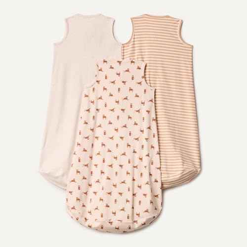 Amazon Essentials Unisex Baby Cotton Sleeping Bag Wearable Blanket 3 Pack