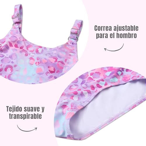 Ewbob Badeanzug für Mädchen Komfort Kinder Einteiliger Bademode Elastische Mädchen Schwimmanzug Quick-Dry Badeanzug