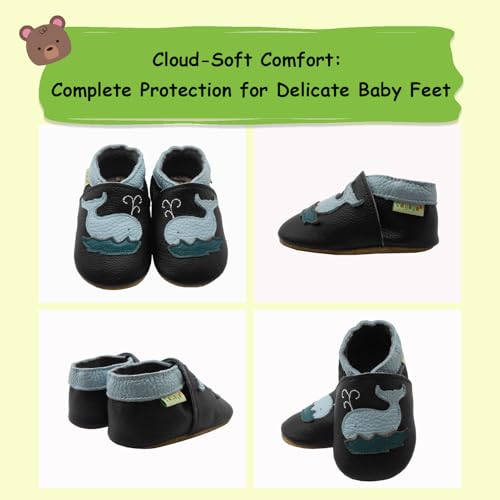 SAYOYO Weiche Leder Babyschuhe für das Laufen und Krabbeln