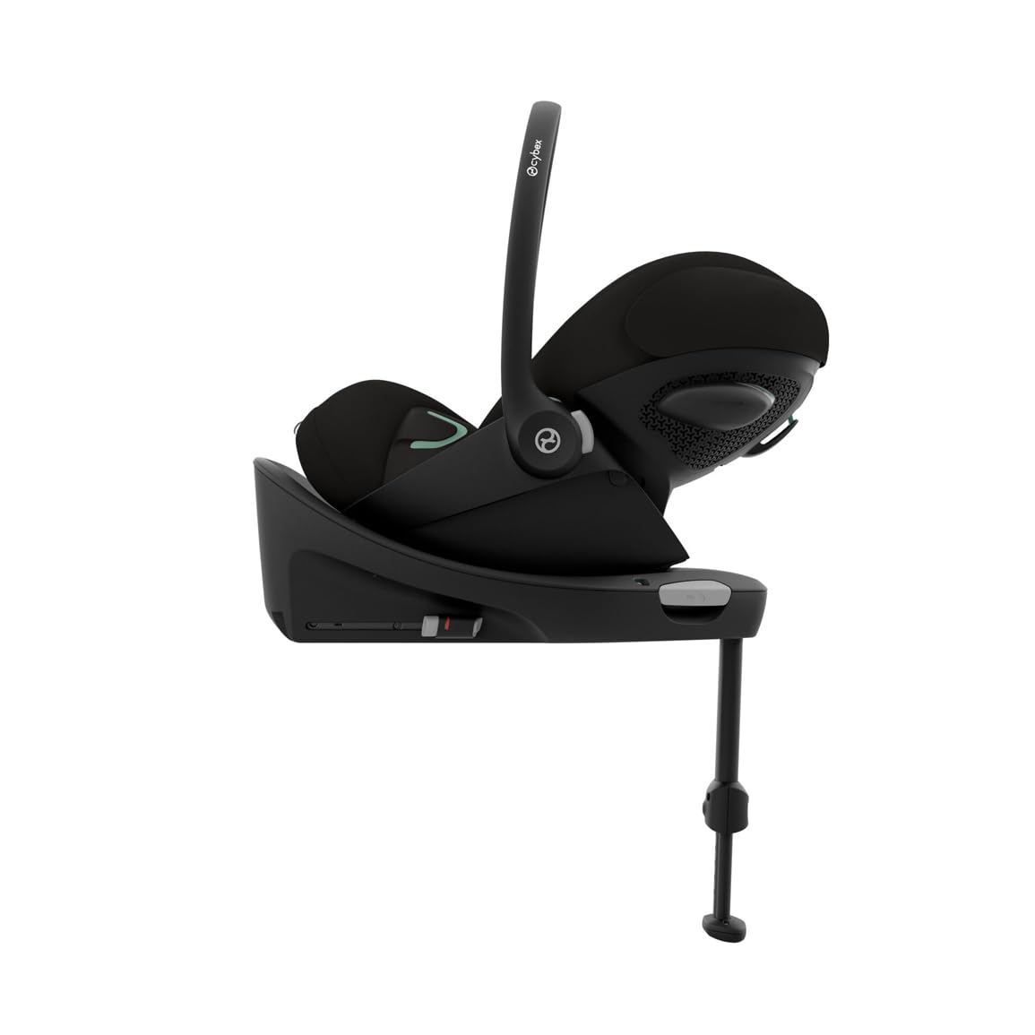 CYBEX Gold Babyschale Cloud G i-Size Comfort, Inkl. Neugeboreneneinlage, Ab Geburt bis ca. 24 Monate, Für Kinder ab 40 cm bis 87 cm, Max. 13 kg, Moon Black