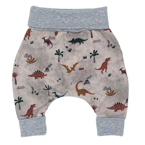 Handmade Baby Baggy Trousers, Handmade Cotton Jersey Grows with Your Gown, Sizes 50-74, 68-86, 92-104, Fairly Produced in Germany (Sea Creatures, 50-74)