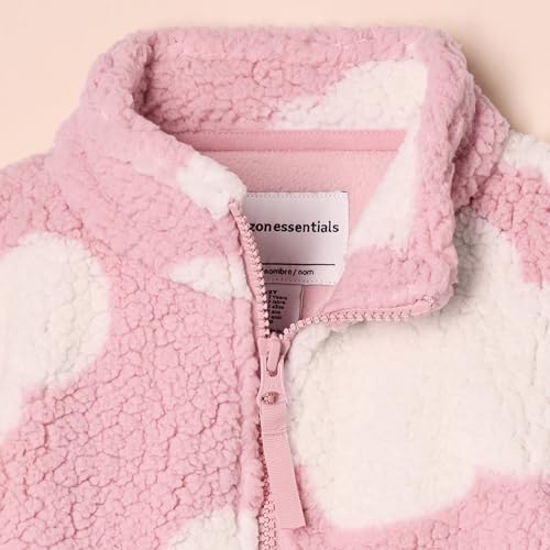 Amazon Essentials Mädchen Sherpa-Fleecejacke mit durchgehendem Reißverschluss