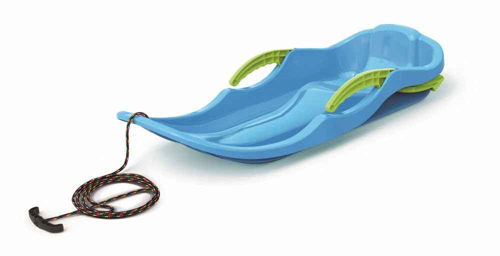 Schlitten Bob Schlitten Kinderbob Rodel Kinderschlitten mit Bremsen inkl. Zugseil Rutscher Rodelschlitten 79cm Race S Kunststoffrodel