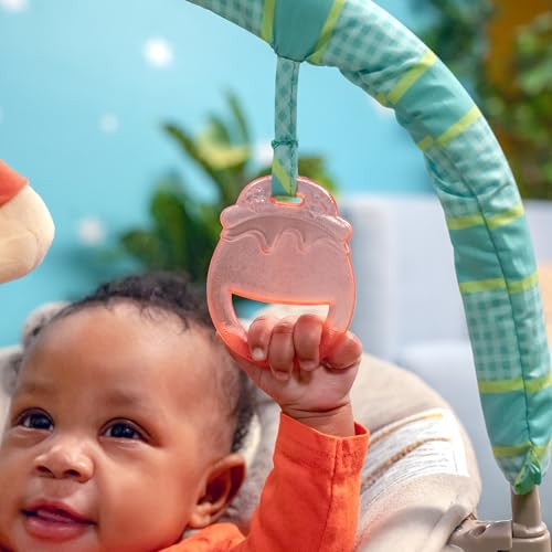 Bright Starts, Disney Baby, Winnie the Pooh Babywippe Babyschaukel mit Vibrationen, Automatischer Ausschaltfunktion, Melodien, Lautstärkeregler, Abnehmbarer Kopfstütze und Spielbogen