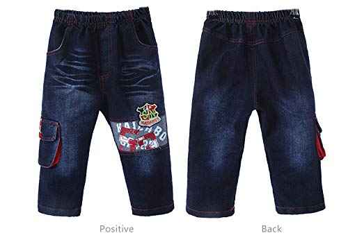 Yao 1T-5T Kleinkind Jungen Kleidung, Herbst Baby Boy 3-teiliges Bekleidungsset, Denim-Weste Baumwolle Hoodies Jeans für Kinder