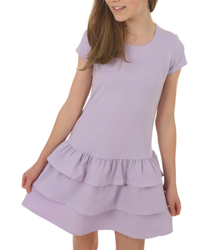 Dykmod Girls Dress Pleated Short Sleeve Long Sleeve Autumn Winter Dresses for Children Festive Winter Dress Flowers Spring Summer Made of Cotton