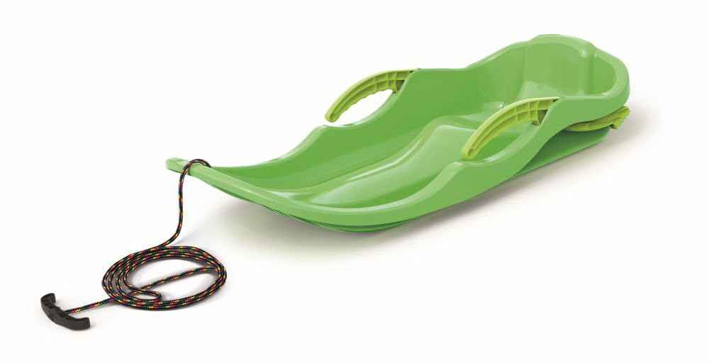 Schlitten Bob Schlitten Kinderbob Rodel Kinderschlitten mit Bremsen inkl. Zugseil Rutscher Rodelschlitten 79cm Race S Kunststoffrodel