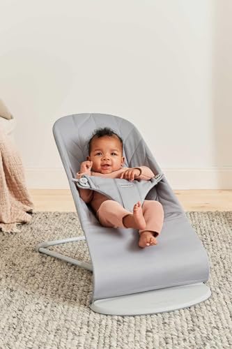 BabyBjörn Bliss Baby Bouncer, Woven, Classic Quilting, Sand Grey