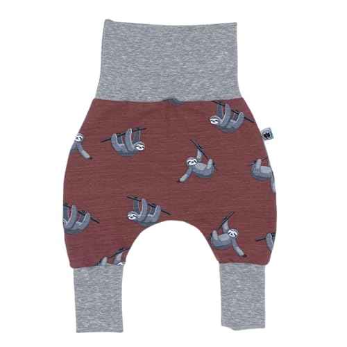 Handmade Baby Baggy Trousers, Handmade Cotton Jersey Grows with Your Gown, Sizes 50-74, 68-86, 92-104, Fairly Produced in Germany (Sea Creatures, 50-74)