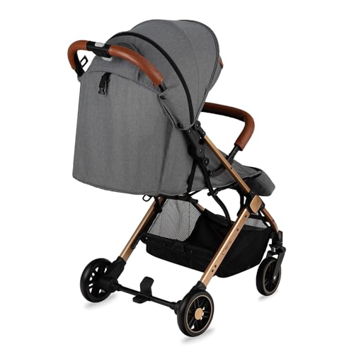 Poussette MoMi ESTELLE à partir de 6 mois (jusqu'à 15 kg), poussette pliante with harnais de security 5 points, panier de courses with fonction de dépliage, poignée telescopic de traction