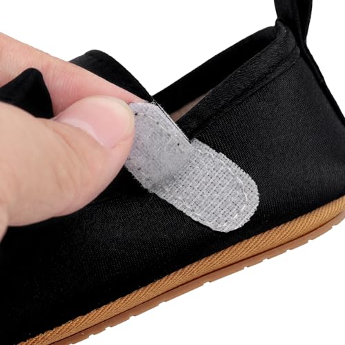 MASOCIO Babyschuhe für Mädchen mit Schleife – Rutschfeste Party Ballet Flats für Kleinkinder