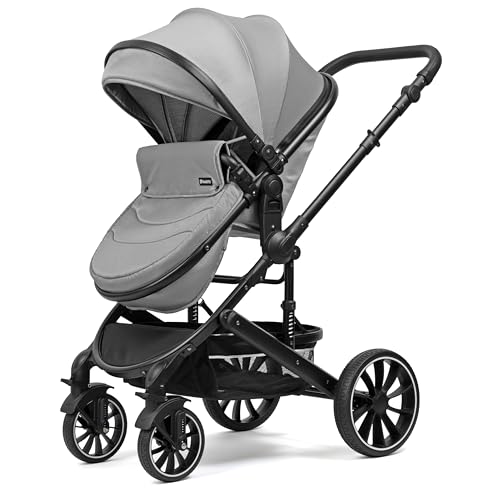 Pixini Nelio Kinderwagen Set 3in1 (dunkelgrau)