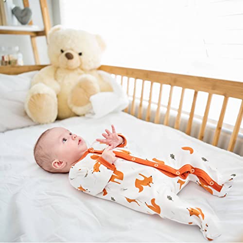 Amo nenes Sleep Romper Baby Boys Overall 3 Pack Unisex Pajamas Cotton Romper Jumpsuits Long Sleeve Player Baby Clothes with 0-7 Months