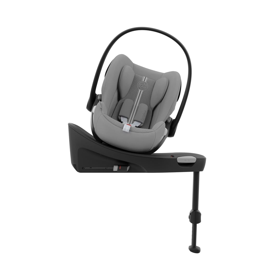 CYBEX Gold Babyschale Cloud G i-Size Comfort, Inkl. Neugeboreneneinlage, Ab Geburt bis ca. 24 Monate, Für Kinder ab 40 cm bis 87 cm, Max. 13 kg, Moon Black
