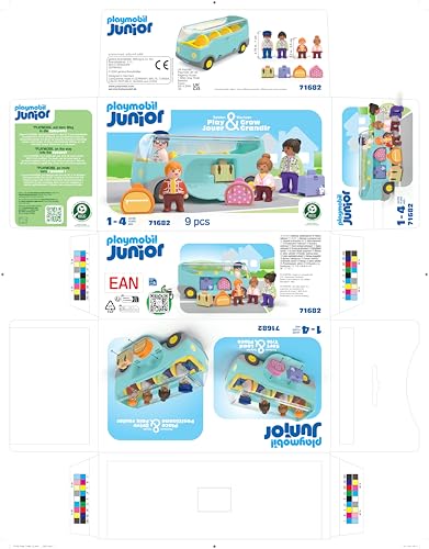 PLAYMOBIL Junior 71685 Dump Truck Sustainable Toy for Children from 1 Year Including Builder and Three Building Blocks