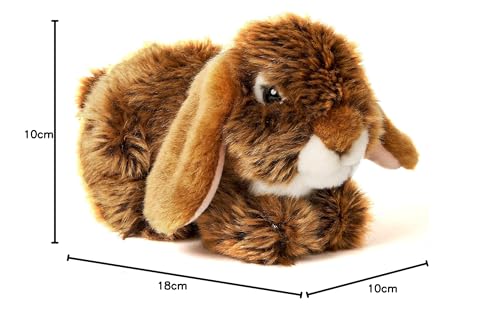 Uni-Toys - Widderkaninchen, liegend (braun) - 18 cm (Länge) - Plüsch-Hase, Kaninchen - Plüschtier, Kuscheltier