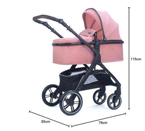 Pixini Nelio Kinderwagen Set 3in1 (dunkelgrau)