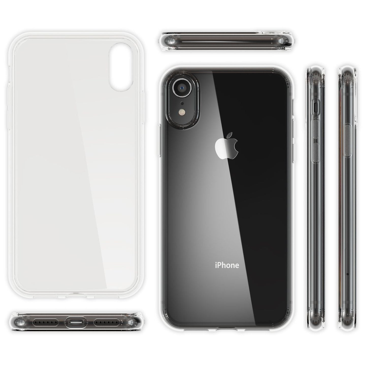 NALIA Transparente Silikonhülle für iPhone XR – Anti-Gelb & Rutschfest – GLAZE (Handyhülle Kristallklar, Schlank & Stoßfest) – Marke aus Berlin