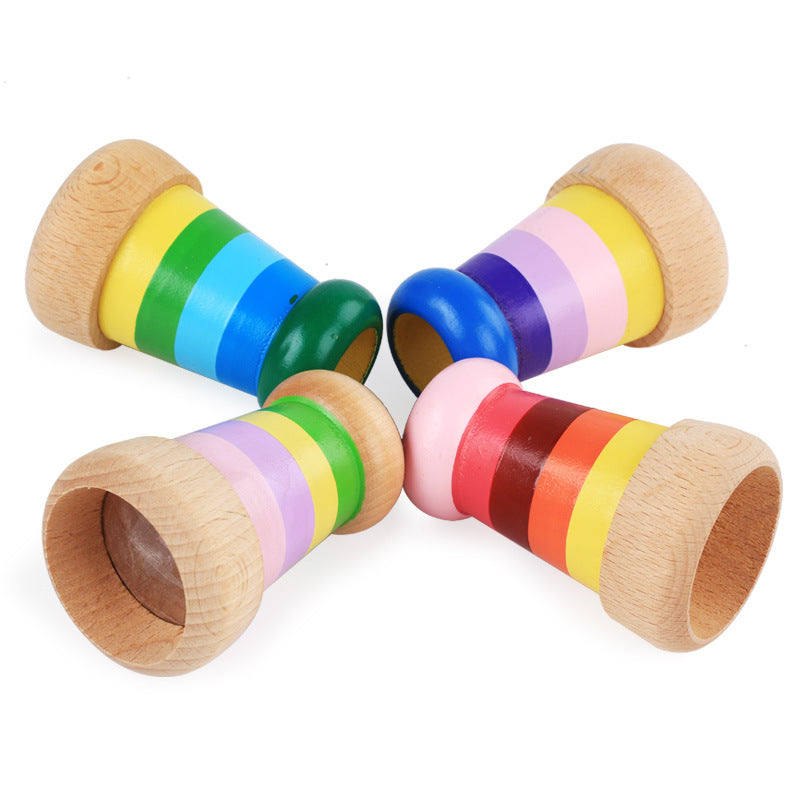 Hölzernes Magisches Kaleidoskop für Kinder - Pädagogisches Lernspiel & kreatives Geschenk