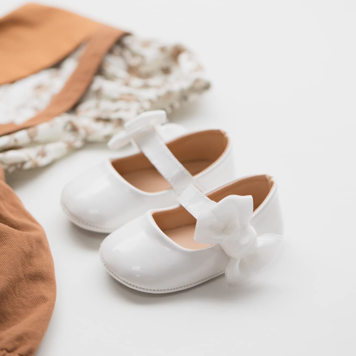 Sonsage Infant Baby Mädchen Bowknot Mary Jane Kleinkind weich Anti-Rutsch-Sohle Prinzessin Hochzeit Kleid erste Walking Flats Prewalker Neugeborenen Ballett Schuhe