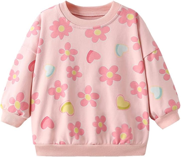 LitBud Mädchen Sweatshirts Einhorn Pullover für Kleinkind Kleidung Top Langarm Jumper Rundhals T Shirt Herbst Winter für Kinder Größe 1-7 Jahre