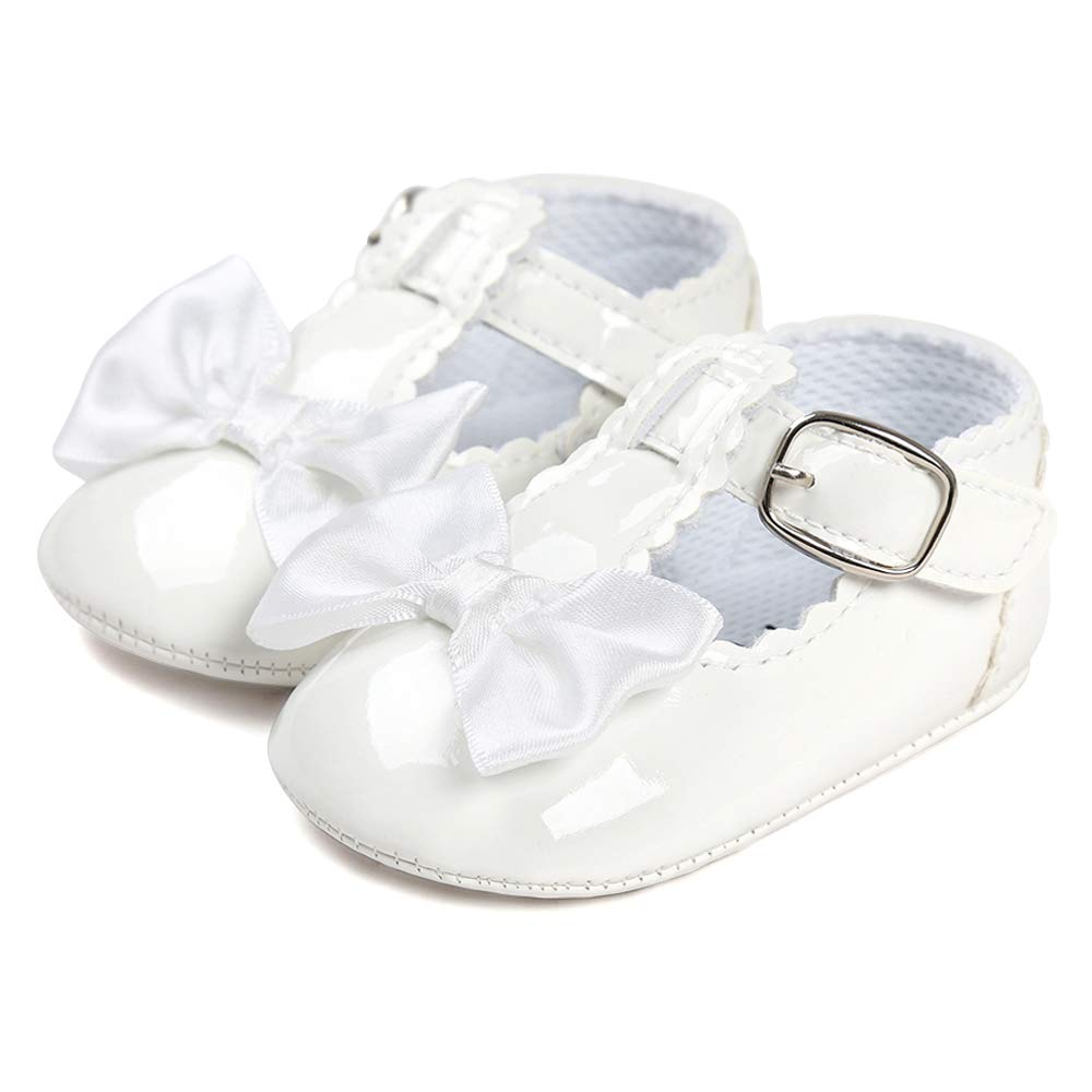 LACOFIA Babyschuhe Mädchen rutschfest Bowknot Prinzessin Krabbelschuhe