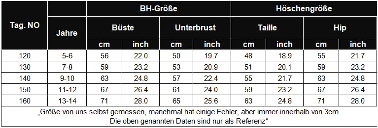 Arshiner Mädchen Bikini-Set Sommer Kinder Badeanzuge Zweiteiliger Mode Tankini Hautfreundlich Atmungsaktiv Bikinis für Mädchen 5-14 Jahre