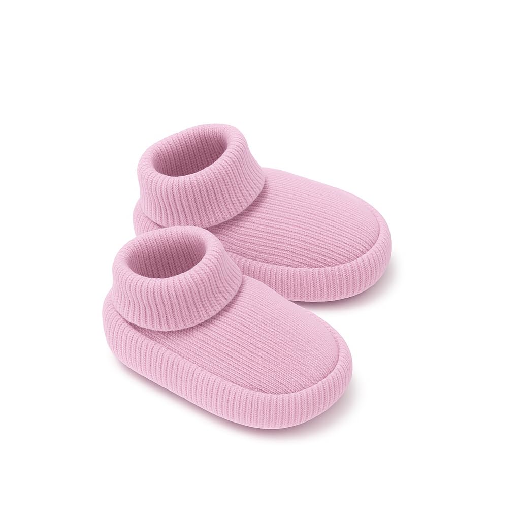 Generisch Baby Krabbel- Hausschuhe - Schuhe Neugeborene - Baumwolle - Diverse Farben - Mädchen - Jungs