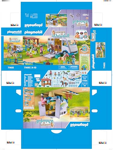 PLAYMOBIL Horses of Waterfall 71351 Waterfall Ranch, magisches Wasserfall-Paradies für Pferdefreunde, nachhaltiges Spielzeug für Kinder ab 5 Jahren