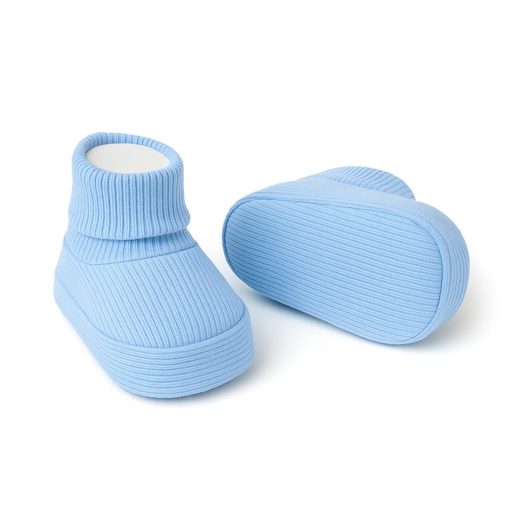 Generisch Baby Krabbel- Hausschuhe - Schuhe Neugeborene - Baumwolle - Diverse Farben - Mädchen - Jungs
