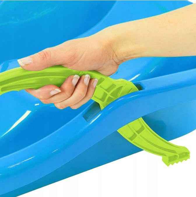Schlitten Bob Schlitten Kinderbob Rodel Kinderschlitten mit Bremsen inkl. Zugseil Rutscher Rodelschlitten 79cm Race S Kunststoffrodel