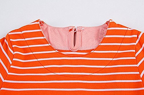 Beilei Creations Mädchen Kleider Kurzarm Baumwolle Kinder Kleid Süßes Muster Gr.85-140