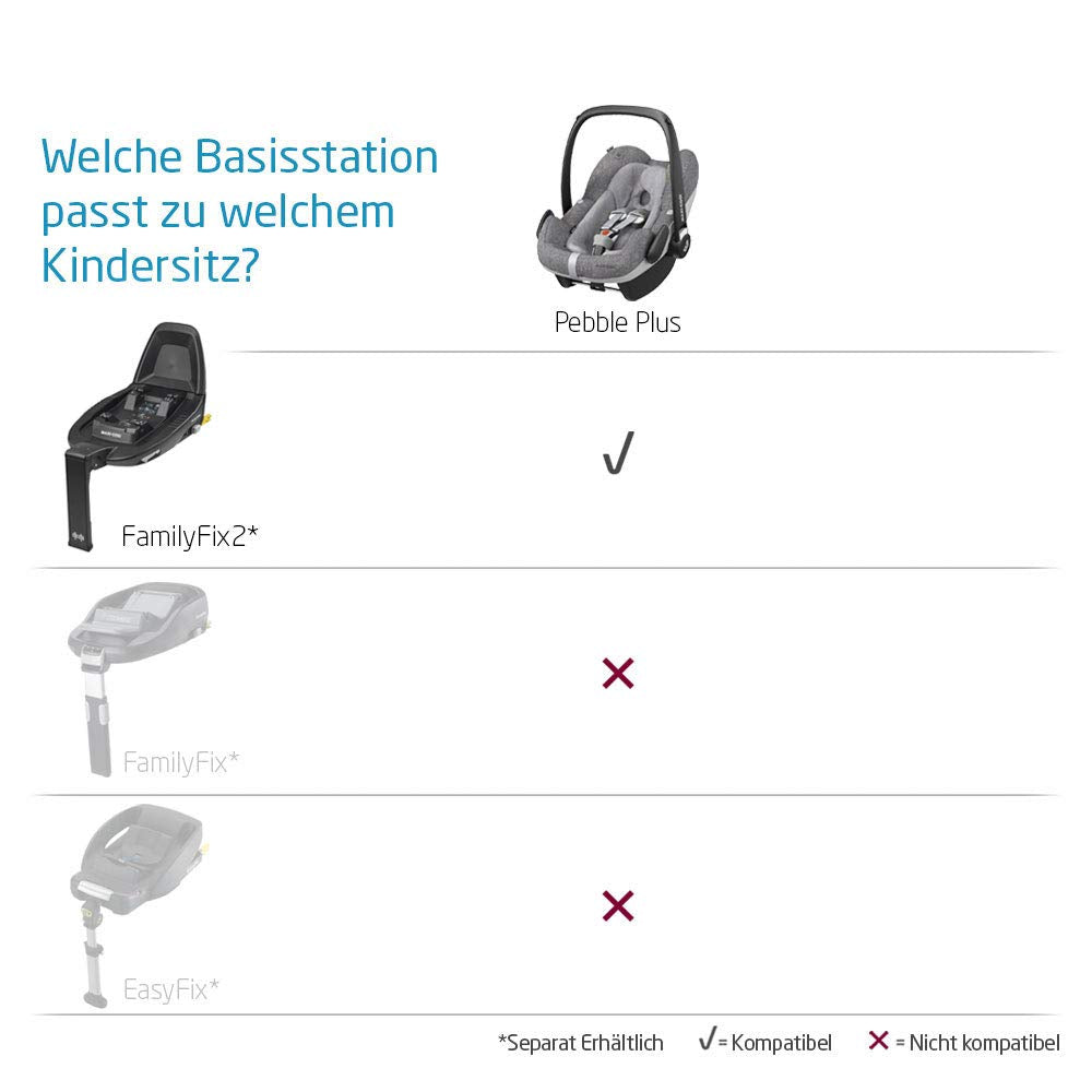 Maxi-Cosi Pebble Plus i-Size Babyschale, Gruppe 0+ Autositz für Babys, inkl. Sitzverkleinerer, nutzbar ab der Geburt bis ca. 12 Monate (0-13 kg / 45-75 cm), Frequency Pink, pink - Meloni2