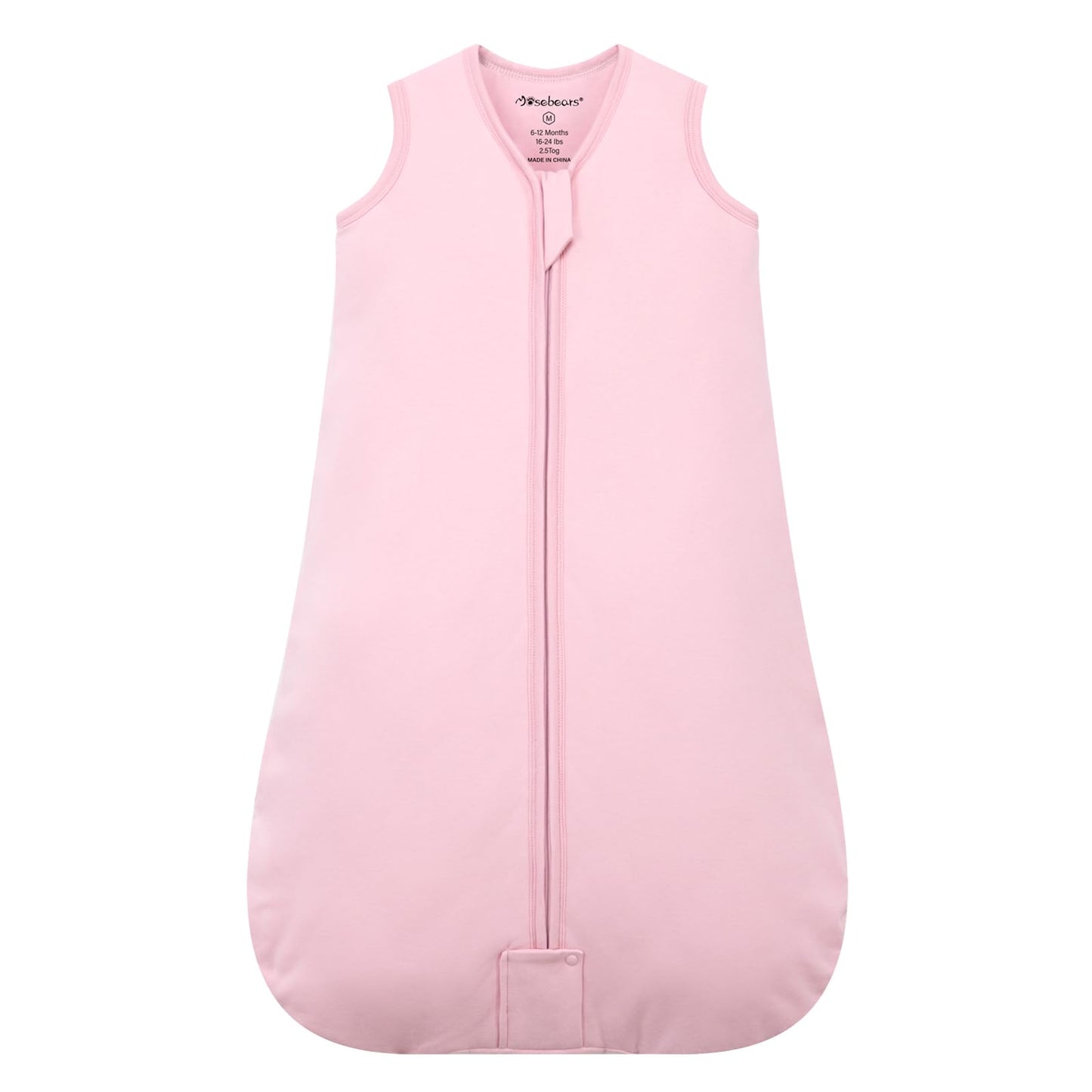 Mosebears Baby Sleeping Bag Winter 2.5 Tog, 100% Cotton Baby Winter Sleeping Bag for Babies 0-24 Months, M (6-12 Months)