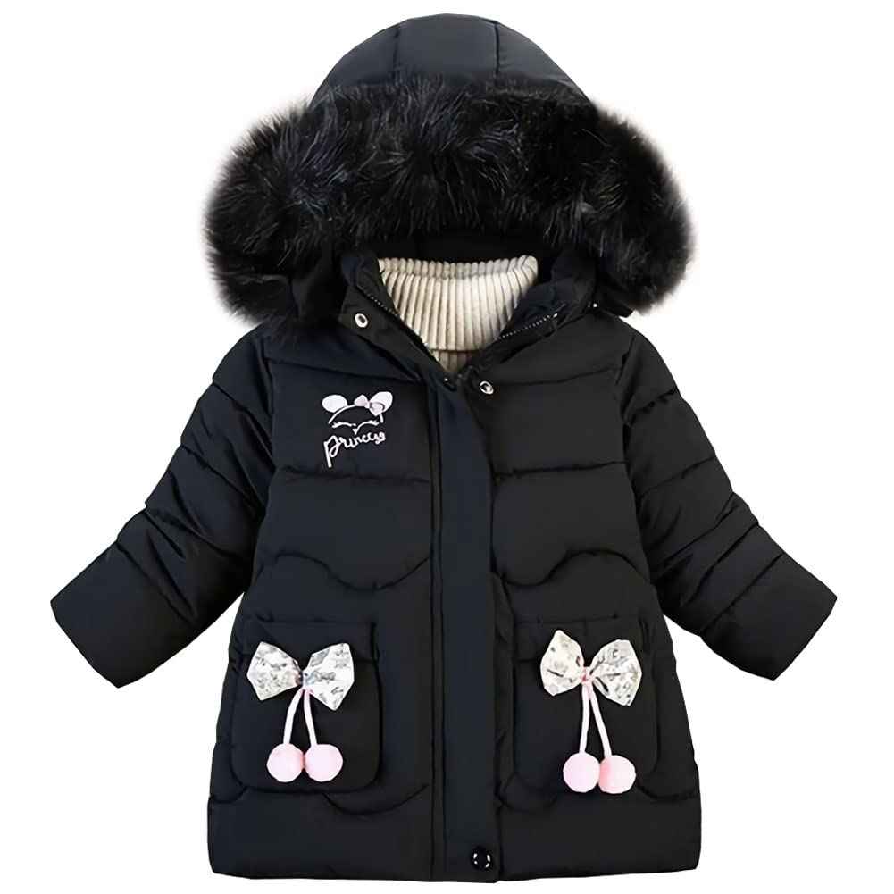 Amur Leopard Kinder Winterjacke Mädchen Wintermantel mit Kapuze Warm Winter Jacke Steppjacke Kinderjacke