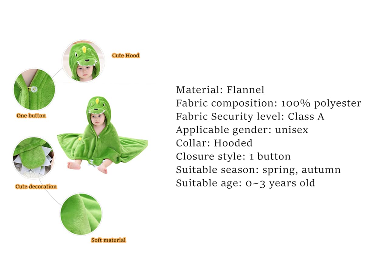 Doladola Baby Decke Babys Tier Design,Flanell Kinder Decke Kapuzenhandtuch für Mädchen und Jungen,Baby Kapuze Badeponcho Kinder Warm(gelbe Ente)