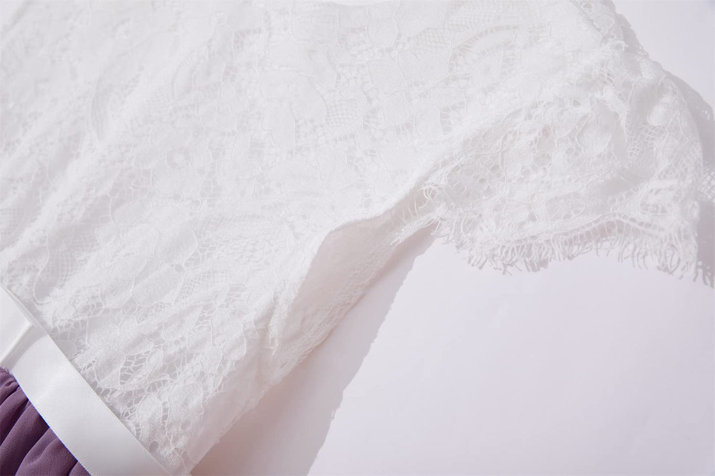 Beganly Mädchen Festtagskleider Spitze V-Rücken Kleid ärmellos Flauschig Tüll Prinzessin Partykleid Blumenmädchen Kleider