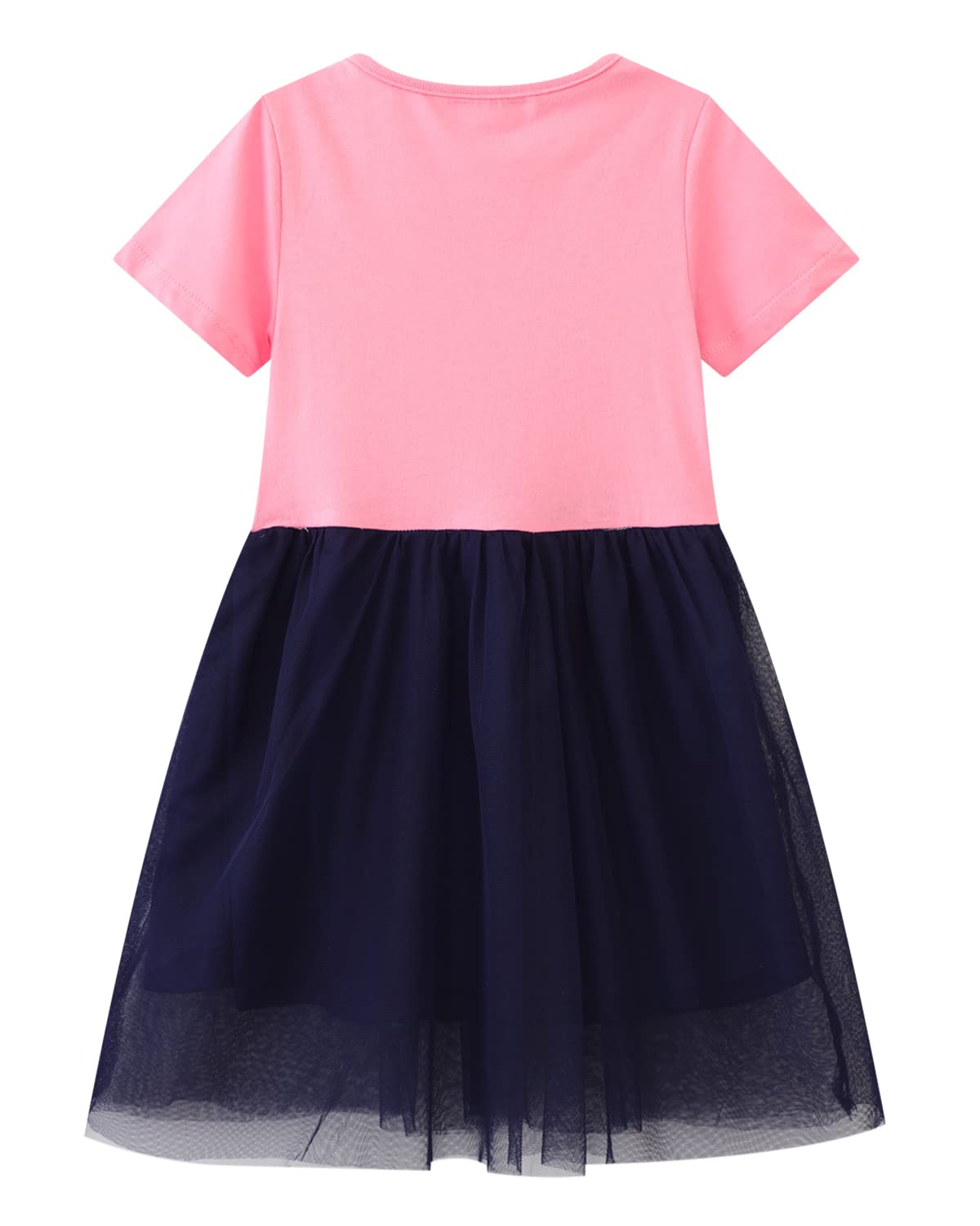 Beilei Creations Mädchen Kleider Kurzarm Baumwolle Kinder Kleid Süßes Muster Gr.85-140