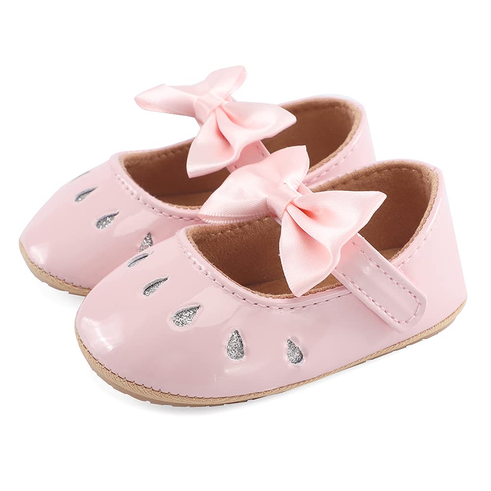 LACOFIA Babyschuhe Mädchen rutschfest Bowknot Prinzessin Krabbelschuhe