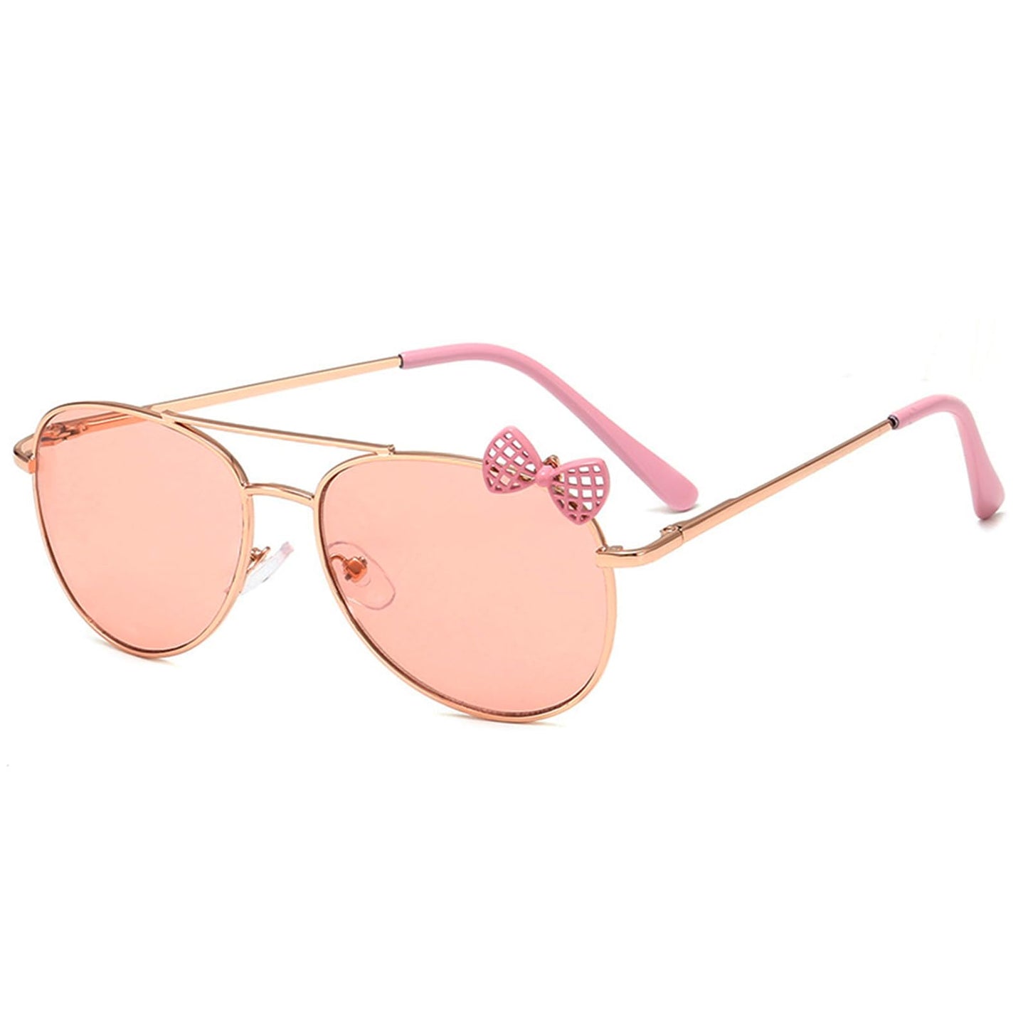 Hifot Sonnenbrille Kinder für Mädchen, Kinder Pilotenbrille mit Edelstahl Metall Gestel Kleinkind Sonnenbrille Kinder Sonnenbrillen 3-12jahre