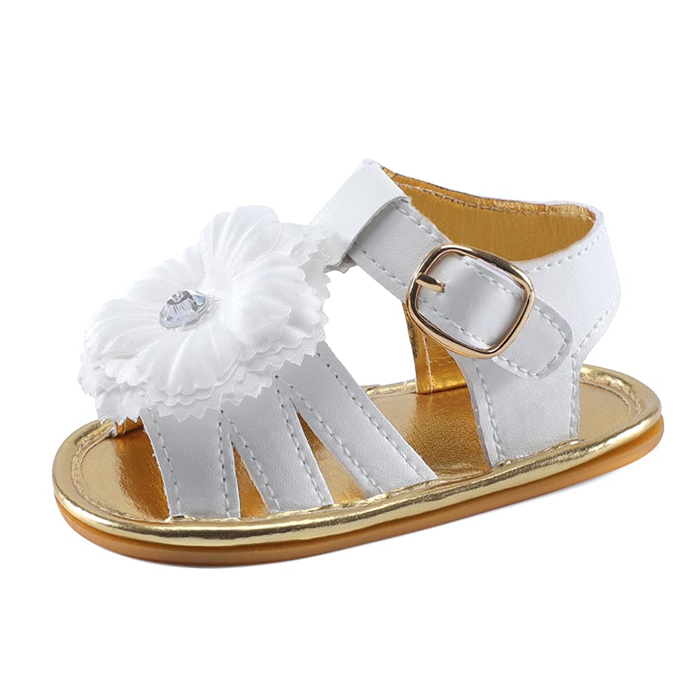 LACOFIA Babyschuhe für Mädchen – Sommerblumen Sandalen für Kleinkinder