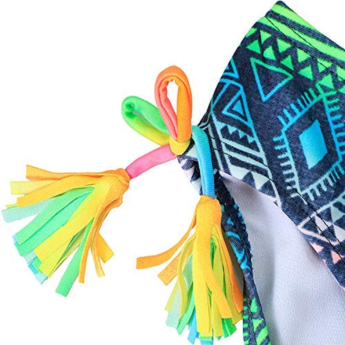 DUSISHIDAN Bikini Kinder Mädchen Zweiteiliger Bademode Süß Badeanzug Zurück überqueren Sommer Swimsuit 110-176