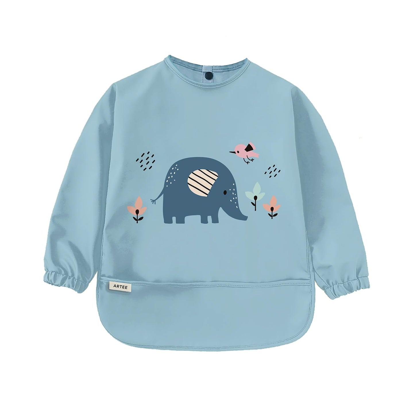 ARTEE Ärmellätzchen beschichtet wasserfest abwischbar Lätzchen mit Ärmeln, Baby, Wasserdichtes Lätzchen, ideal als Geschenk