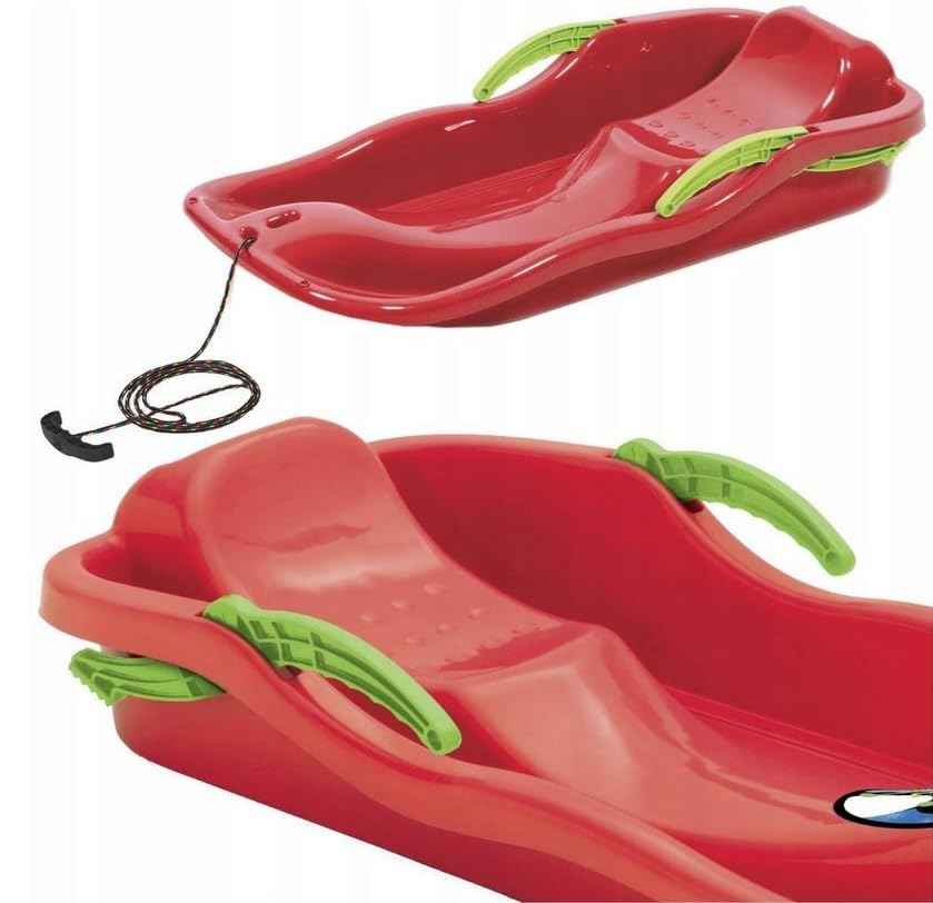 Schlitten Bob Schlitten Kinderbob Rodel Kinderschlitten mit Bremsen inkl. Zugseil Rutscher Rodelschlitten 79cm Race S Kunststoffrodel