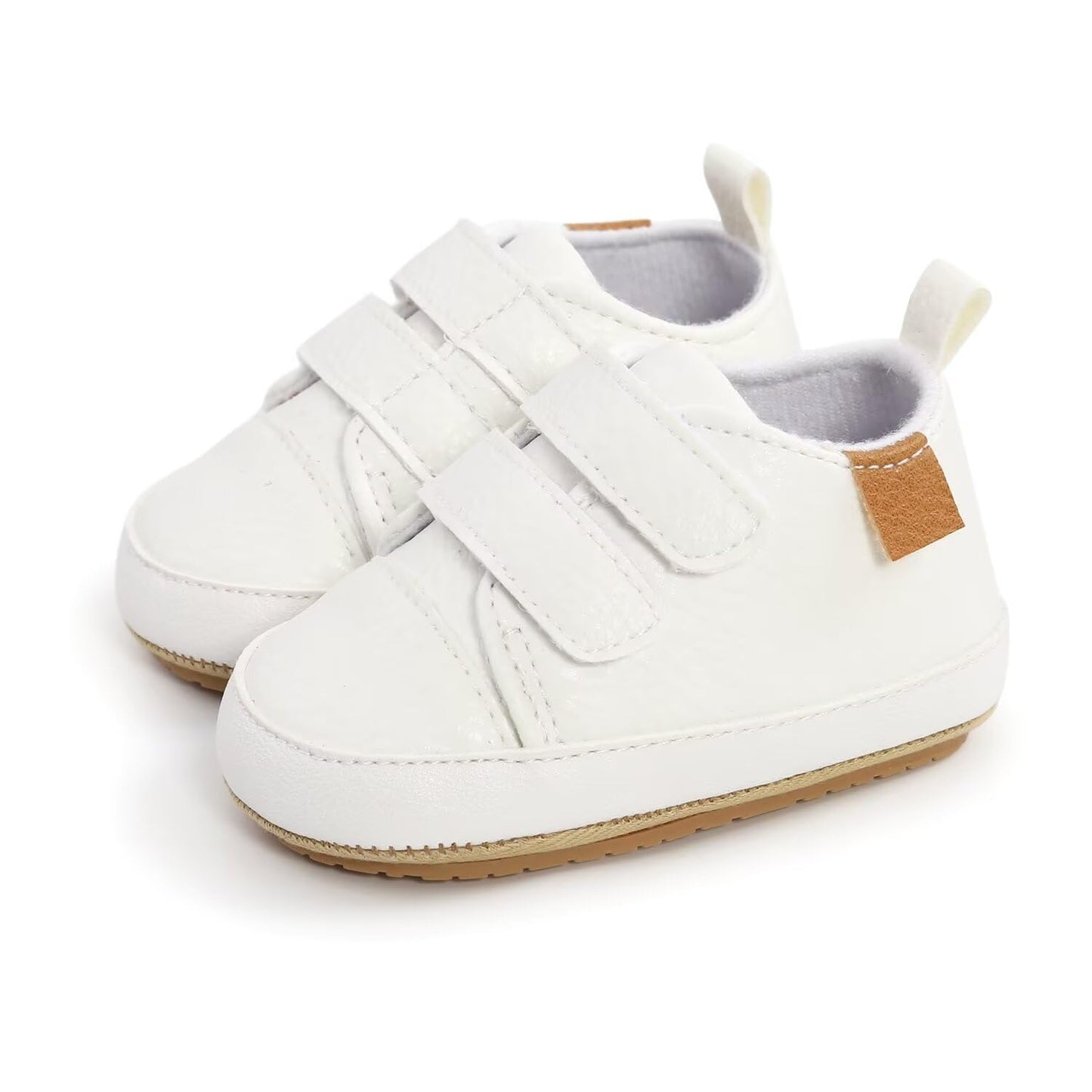 BABSMULY Baby Shoes for Boys Girls Non-Slip Rubber Sole High Top PU Leather Sneakers Toddler Crib Shoes Newborn Loafers Flats.