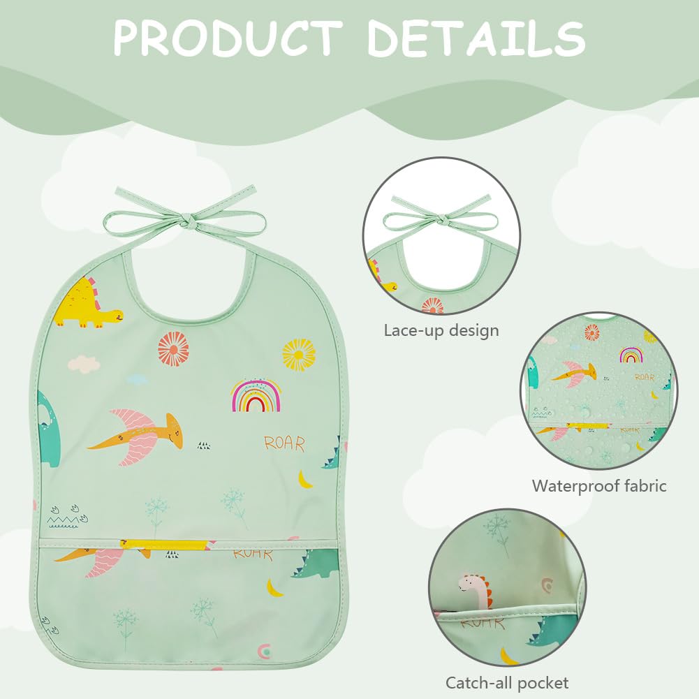 HOTUT Dirt-resistant baby bibs washable, baby bibs waterproof, baby eating bibs, baby bibs waterproof for eating, unisex baby bibs odor-resistant