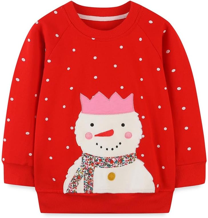 LitBud Mädchen Sweatshirts Einhorn Pullover für Kleinkind Kleidung Top Langarm Jumper Rundhals T Shirt Herbst Winter für Kinder Größe 1-7 Jahre
